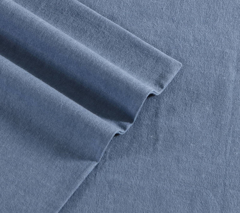 Eddie Bauer Solid Blue Cotton Queen Sheet Set — View 4
