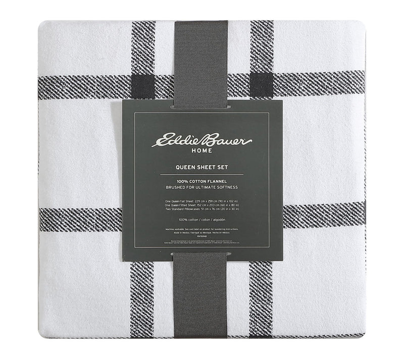 Eddie Bauer Bunkhouse Plaid Beige Cotton QueenSheet Set — View 8
