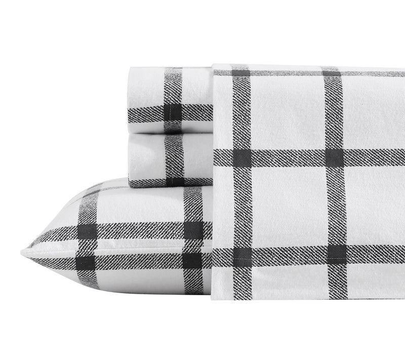 Eddie Bauer Bunkhouse Plaid Beige Cotton QueenSheet Set — View 10