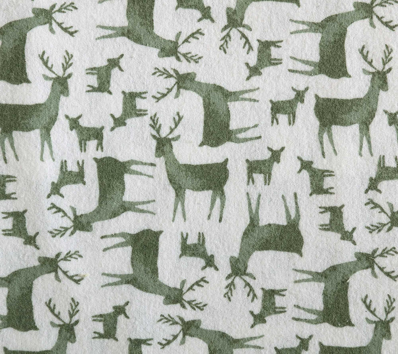 Eddie Bauer Deer Camp Green Cotton Flannel TwinSheet Set — View 6