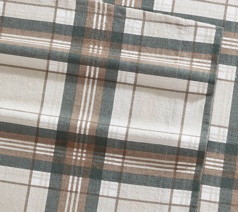 Eddie Bauer Edgewood Plaid Green Cotton Full Sheet Set — View 4