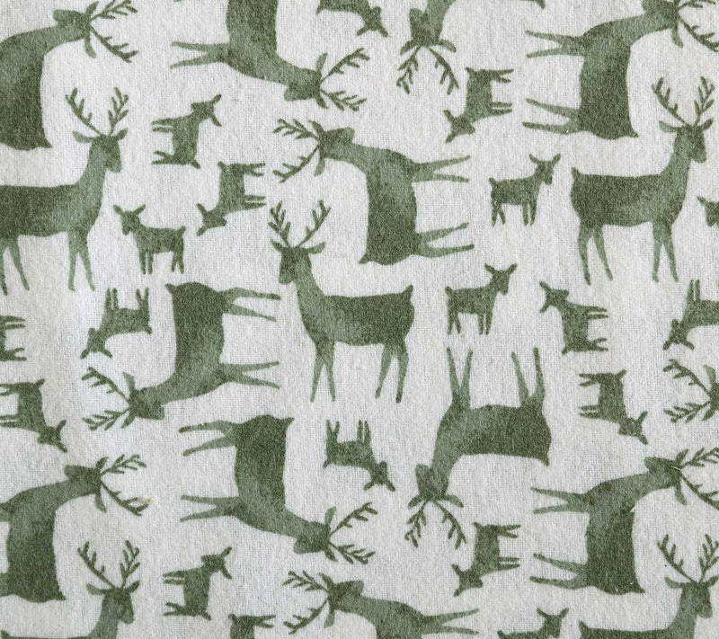 Eddie Bauer Deer Camp Green Cotton Flannel KingSheet Set — View 6