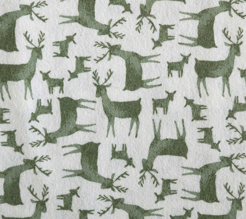 Eddie Bauer Deer Camp Green Cotton Flannel FullSheet Set — View 6