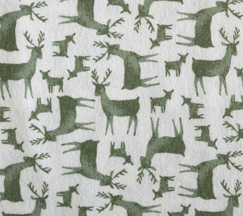 Eddie Bauer Deer Camp Green Cotton Flannel Queen Sheet Set — View 6