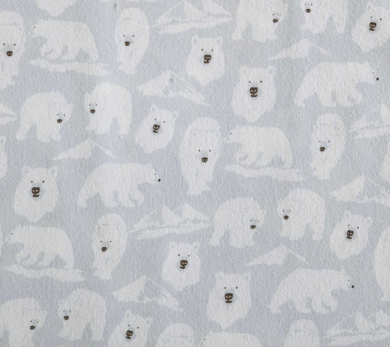 Eddie Bauer Explorer Bears Grey Cotton FlannelTwin Sheet Set — View 6