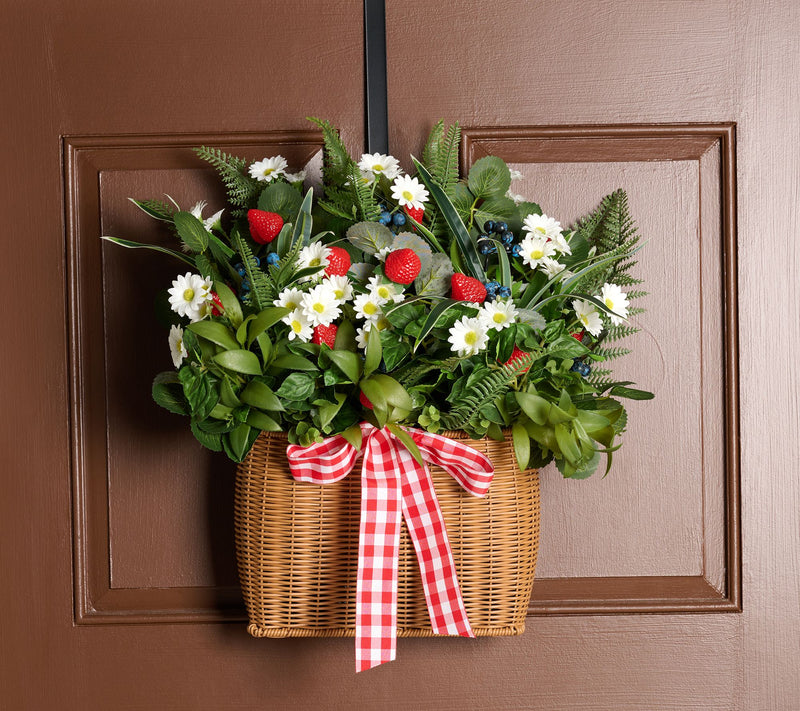 Home Reflections 18" Floral Fruits Hanging Basket — View 5