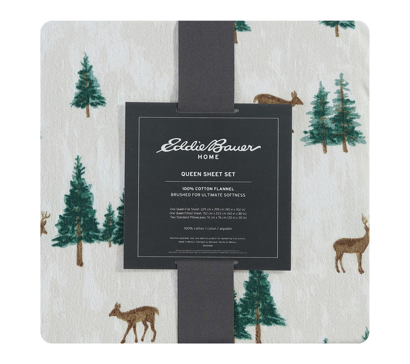 Eddie Bauer Deer Hollow Beige Cotton Queen Sheet Set — View 8