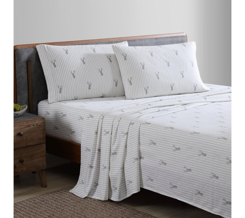 Eddie Bauer Deer Lodge Beige Cotton Twin SheetSet — View 2