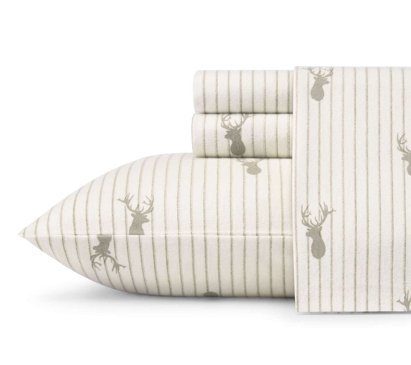 Eddie Bauer Deer Lodge Beige Cotton Queen SheetSet — View 10