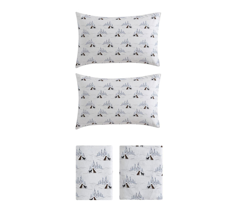 Eddie Bauer Dog Friends White Cotton Queen Sheet Set — View 7