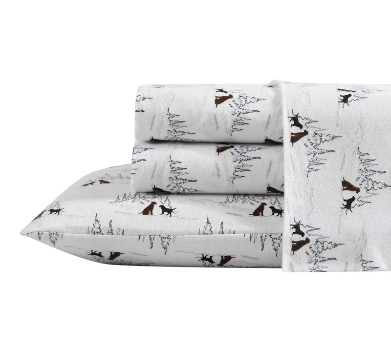 Eddie Bauer Dog Friends White Cotton Twin SheetSet — Main view