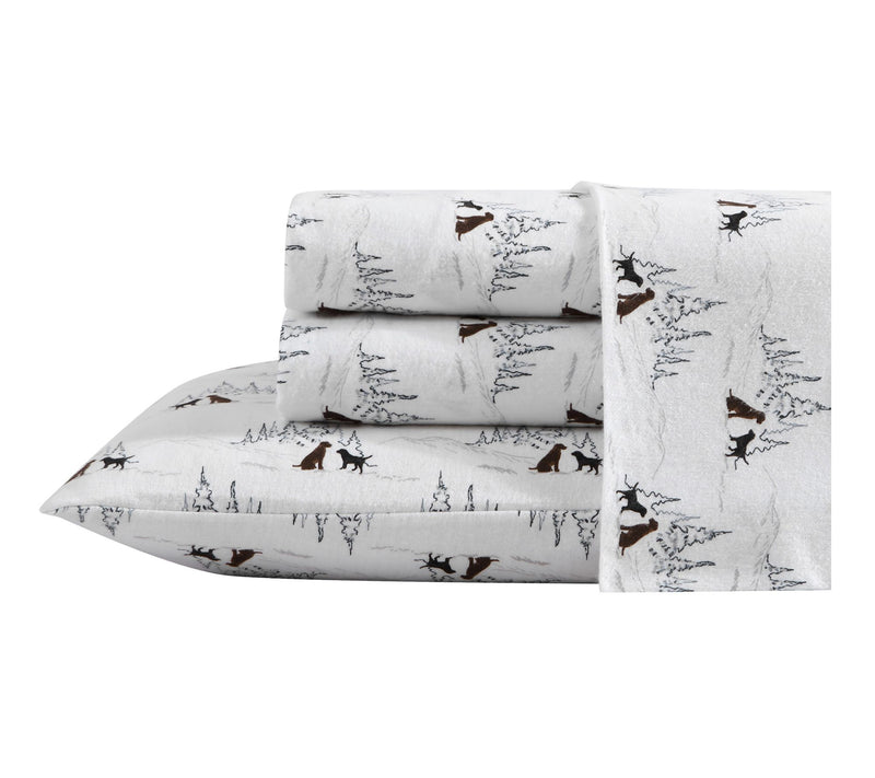Eddie Bauer Dog Friends White Cotton King SheetSet — View 10