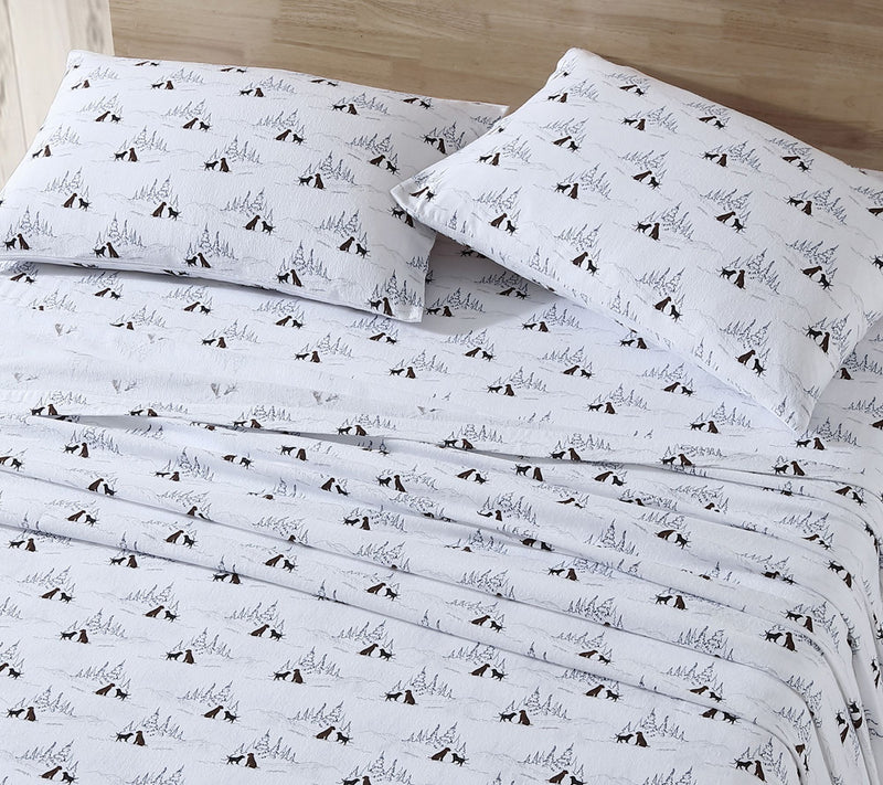 Eddie Bauer Dog Friends White Cotton King SheetSet — View 2