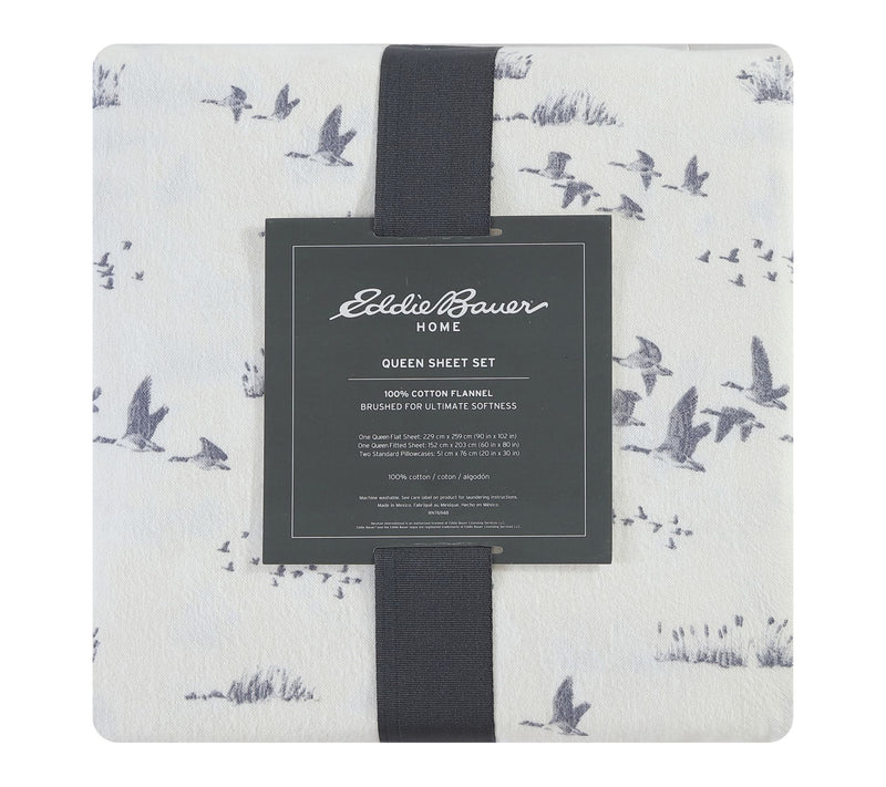Eddie Bauer Geese Meadow Beige Cotton Full Sheet Set — View 8