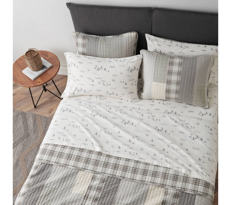 Eddie Bauer Geese Meadow Beige Cotton Full Sheet Set — View 2