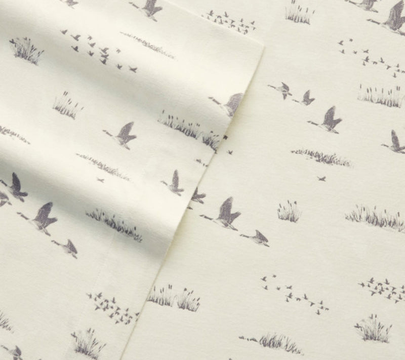 Eddie Bauer Geese Meadow Beige Cotton Queen Sheet Set — View 3