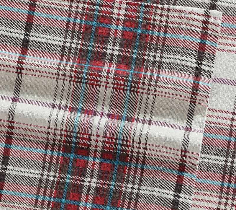 Eddie Bauer Montlake Plaid Red Cotton King Sheet Set — View 4