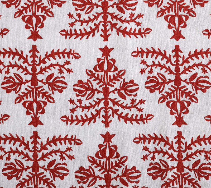 Eddie Bauer Jolly Trees Red Cotton Flannel Queen Sheet Set — View 6