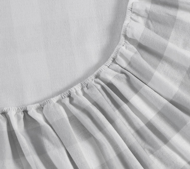 Eddie Bauer Lakehouse Plaid Grey Cotton King Sheet Set — View 5