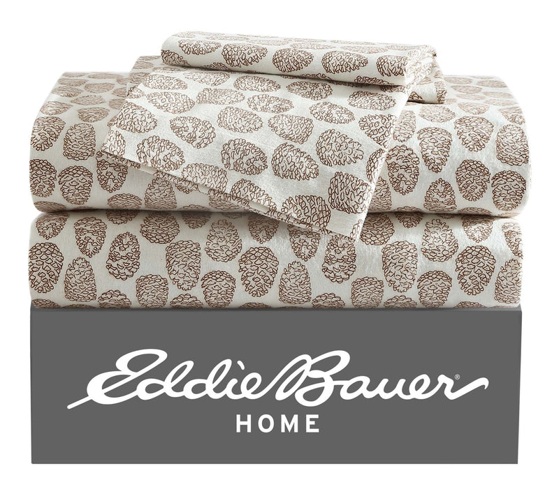 Eddie Bauer Little Creek Pine Cone Beige CottonFull Sheet Set — View 8