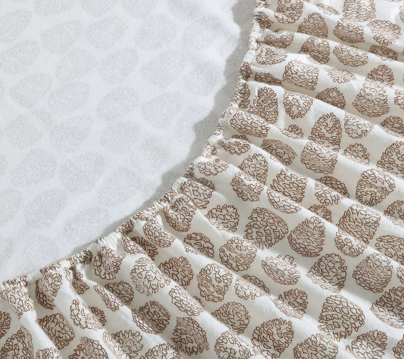 Eddie Bauer Little Creek Pine Cone Beige CottonFull Sheet Set — View 3