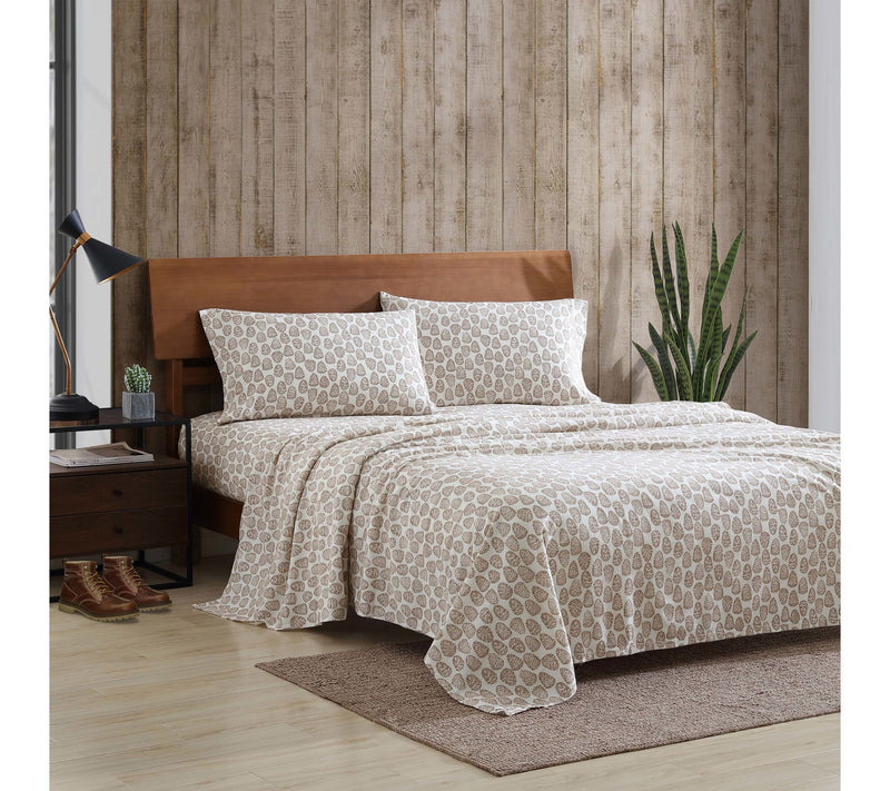 Eddie Bauer Little Creek Pine Cone Beige CottonTwin Sheet Set — Main view