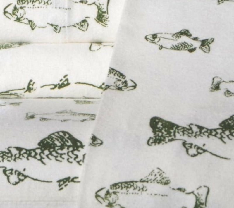 Eddie Bauer School Of Fish Green Cotton Full Sheet Set — View 6