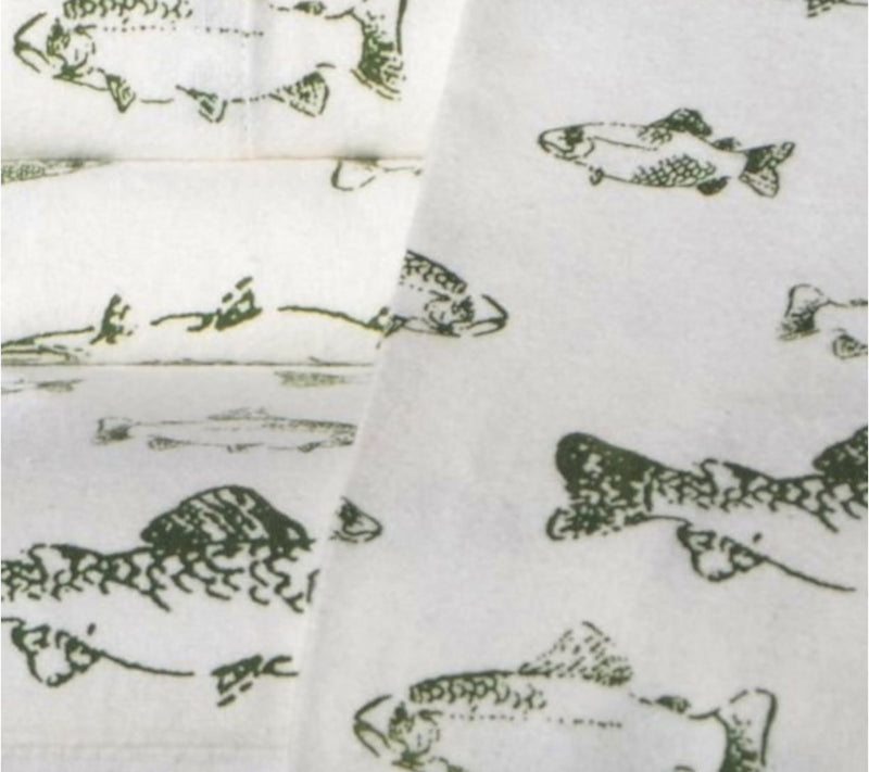 Eddie Bauer School Of Fish Green Cotton King Sheet Set — View 6