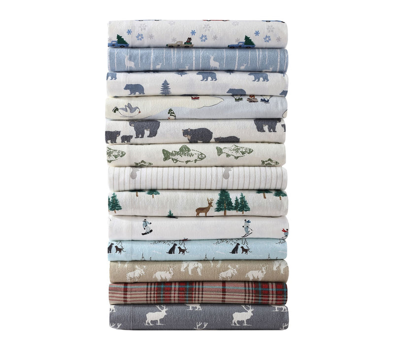 Eddie Bauer School Of Fish Green Cotton Queen Sheet Set — View 7