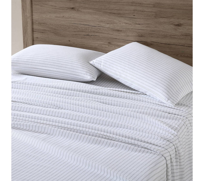 Eddie Bauer Trail Stripe Grey Cotton Full SheetSet — View 2
