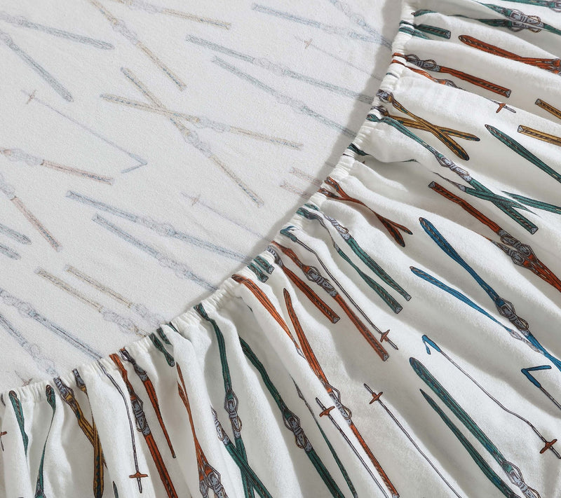 Eddie Bauer Ski Line White Cotton Twin Sheet Set — View 3