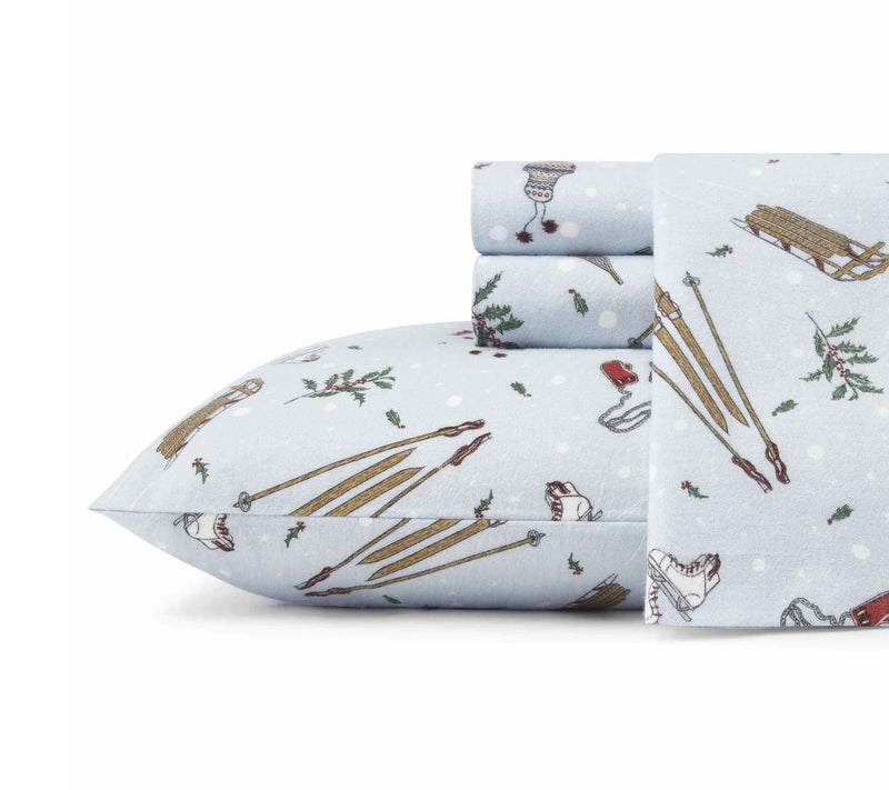 Eddie Bauer Snow Day Blue Cotton King Sheet Set — View 10