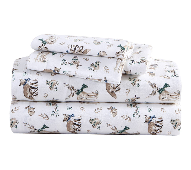 Eddie Bauer Woodland Friends Beige Cotton FullSheet Set — Main view