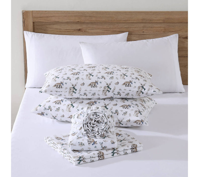 Eddie Bauer Woodland Friends Beige Cotton FullSheet Set — View 3