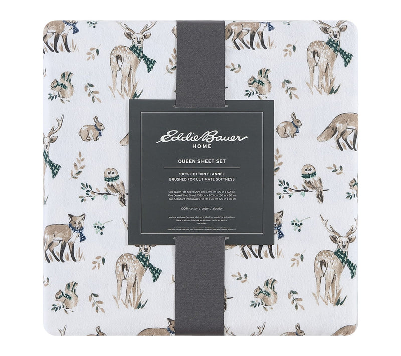 Eddie Bauer Woodland Friends Beige Cotton FullSheet Set — View 8