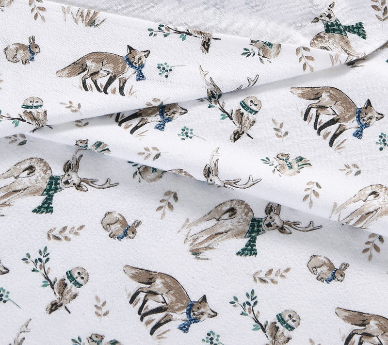 Eddie Bauer Woodland Friends Beige Cotton FullSheet Set — View 5