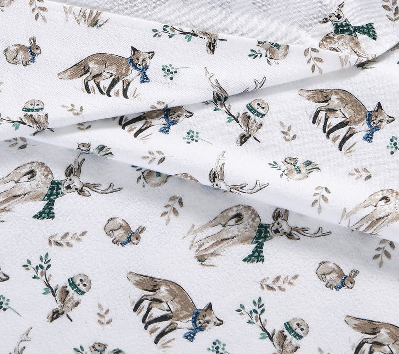 Eddie Bauer Woodland Friends Beige Cotton KingSheet Set — View 5