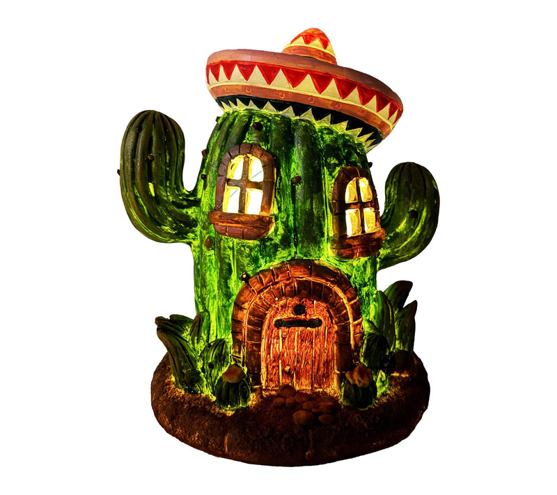 Santa's Workshop Inc 7.5" Resin LED Cactus House — View 2