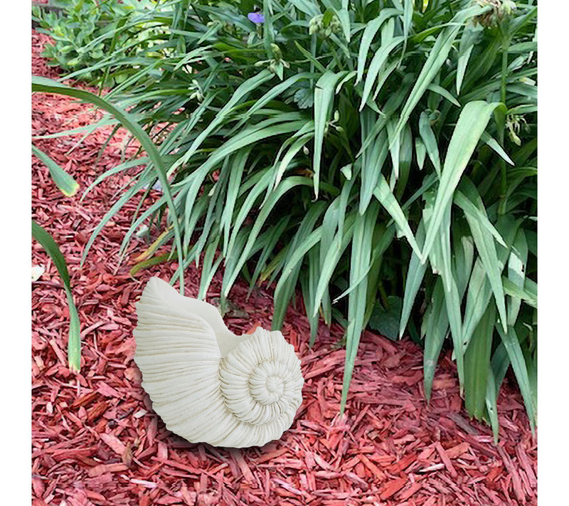 Santa's Workshop Inc 7" Cement Nautilus Shell Planter — Main view