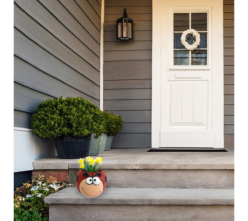 Santa's Workshop Inc 5" Lady Bug Planters, Setof 2 — View 4