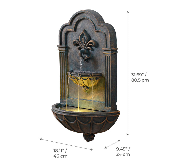 Teamson Home Fleur-de-lis Outdoor Water Fountain — View 7