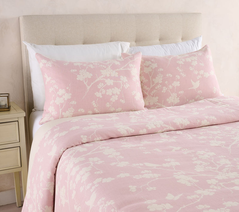 Northern Nights Cherry Blossom Jacquard Comforter & Sham Set- Twin — View 7