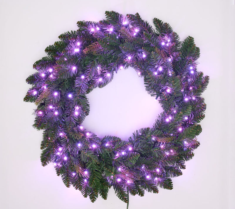"As Is" Bethlehem Lights 26"Color Prism Indoor/ Outdoor Wreath — View 6