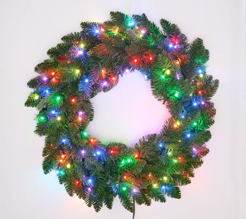 "As Is" Bethlehem Lights 26"Color Prism Indoor/ Outdoor Wreath — View 2