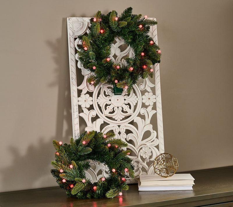 "As Is" Bethlehem Lights S/2 Heritage LED Mini Wreaths — View 2