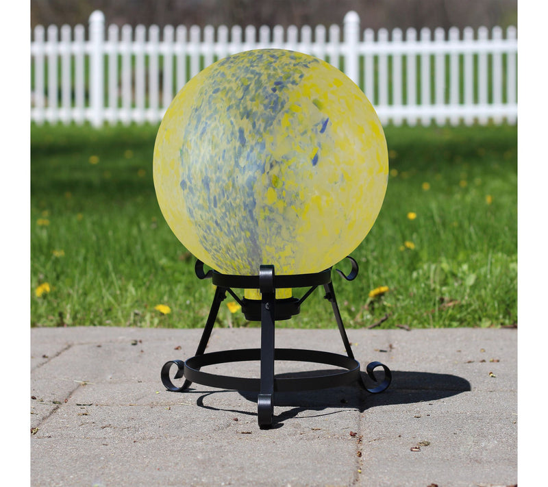 Northlight 10" Yellow Blue Reflective Glass Garden Gazing Ball — View 2