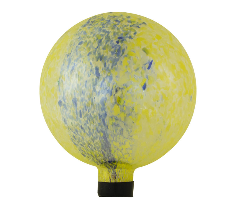 Northlight 10" Yellow Blue Reflective Glass Garden Gazing Ball — View 5