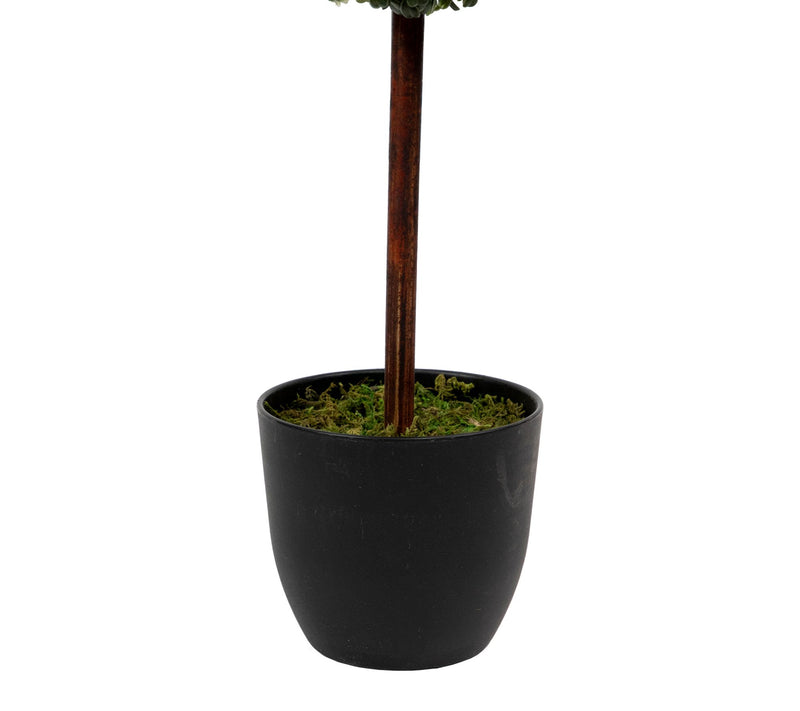 Northlight 4' Two-Tone Boxwood Triple Ball Topiary Pot Unlit — View 4