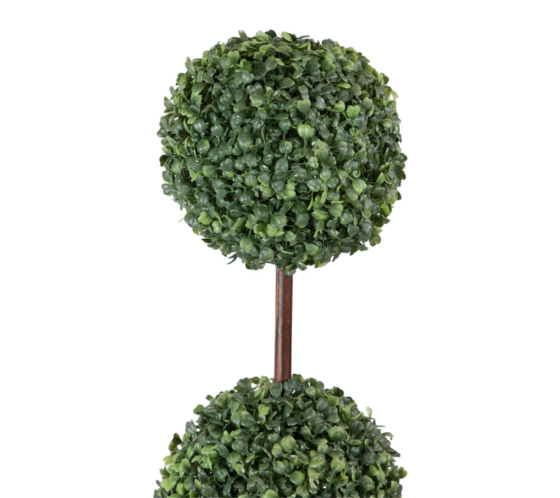 Northlight 4' Two-Tone Boxwood Triple Ball Topiary Pot Unlit — View 3