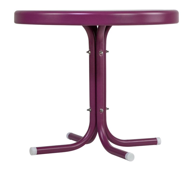 Northlight 22" Outdoor Retro Tulip Steel Side Table — View 4